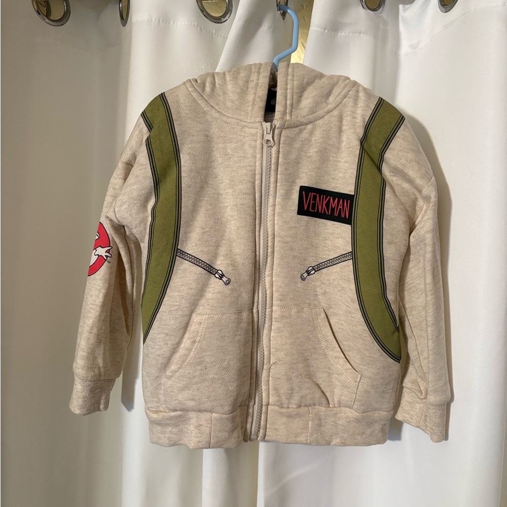 Ghostbusters Kids Hoodie - Cream with Green Accents